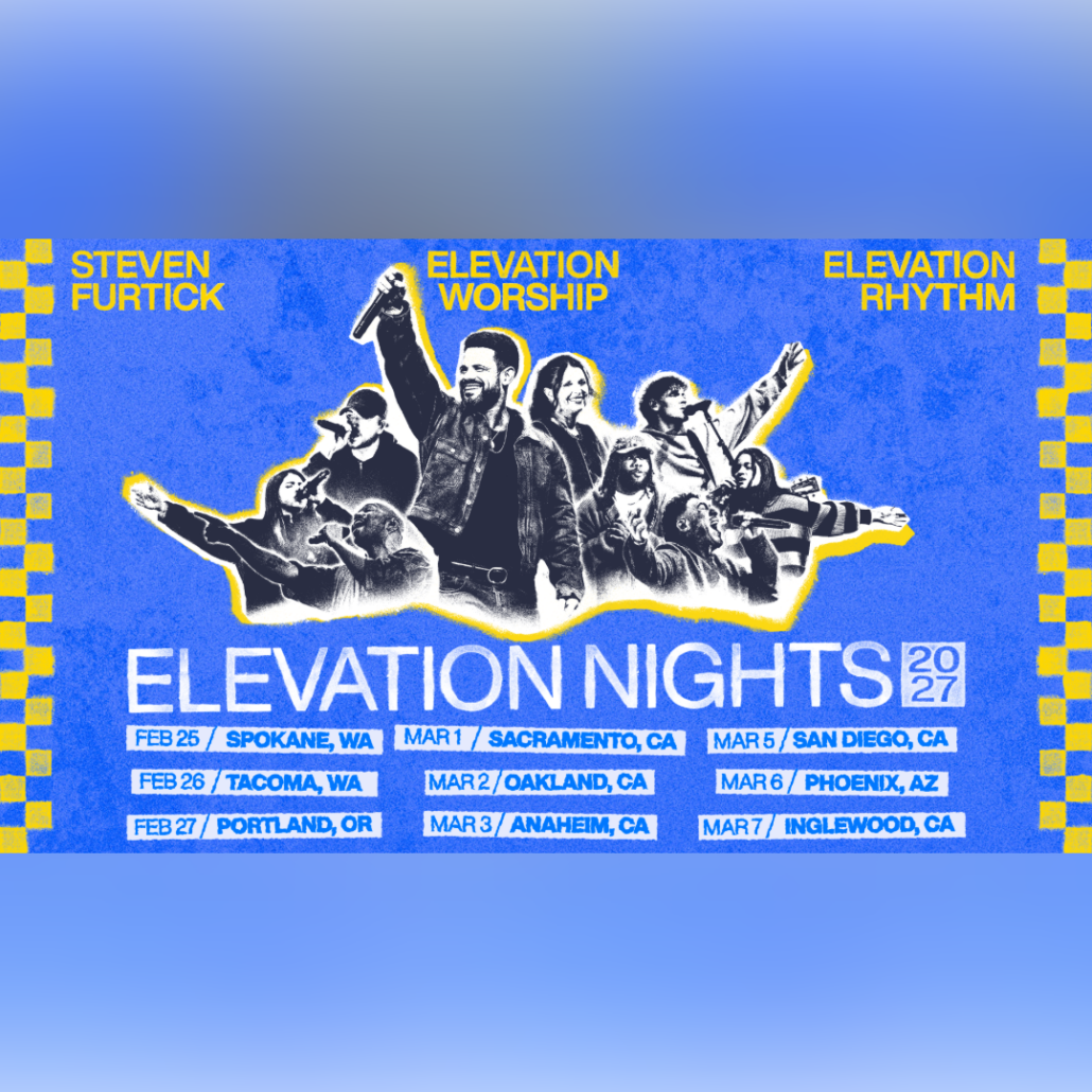 Elevation Worship 2026 & 2027 live concert poster